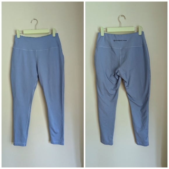 Vineyard Vines Women's Small Performance Blue Athletic Legging Logo Back - Picture 1 of 12